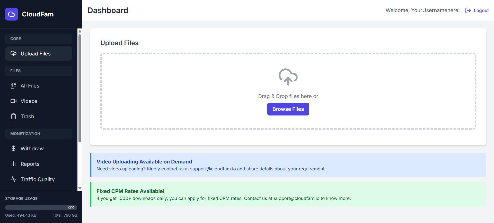 Dashboard preview